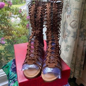EUC gladiator sandals by Carlos Santana